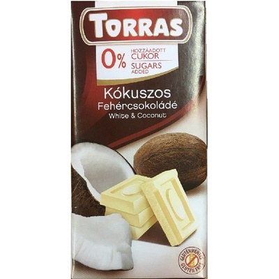 Torras Bezlepková bílá s kokosem bez přidaného cukru 75 g