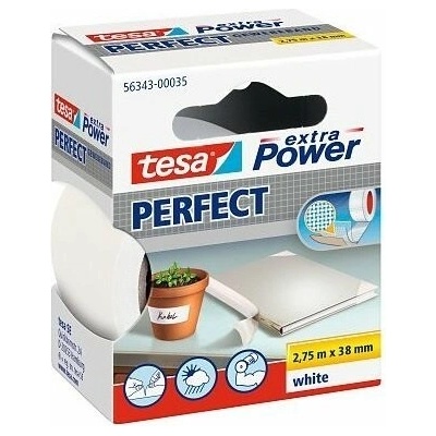 Tesa Extra Power Perfec Opravná páska textilní odolná 2,75 m x 38 mm bílá 56343-00035-04