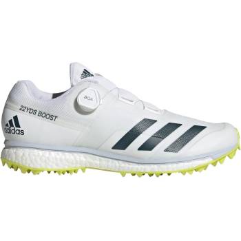 Adidas Крикет обувки Adidas 22YDS Boost Cricket Shoes - Wht/Acid Ylw