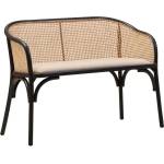 Premier Housewares Черна/в естествен цвят подплатена пейка Cebu - Premier Housewares (5529704)