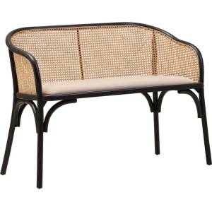 Premier Housewares Черна/в естествен цвят подплатена пейка Cebu - Premier Housewares (5529704)