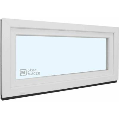 KNIPPING Plastové okno - 70 AD, 1200x600 mm, S/S, bílá Sklo: ornamentální (kůra čirá)