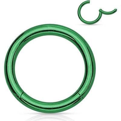 Šperky4U piercing segment kruh zelený K01039G-1210