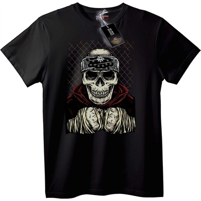 NOONEBRAND Тениска Черепен Боксьор - 7XL, Black