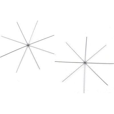 Prima-obchod Vánoční hvězda / vločka drátěný základ na korálkování Ø10,5 cm, 12,5 cm, 13,5 cm, barva 1 (Ø10,5 cm) platina