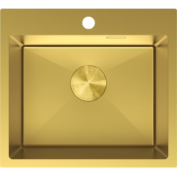 Mexen Solix стоманена мивка с едно отделение 500 x 450 mm, златна - 6402501000-55 (6402501000-55)