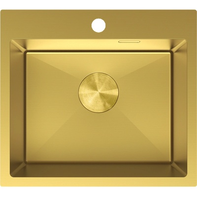 Mexen Solix стоманена мивка с едно отделение 500 x 450 mm, златна - 6402501000-55 (6402501000-55)