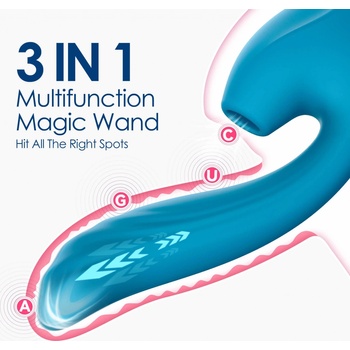 Vibeconnect vodotesný bodu G a stimulátor klitorisu modrý