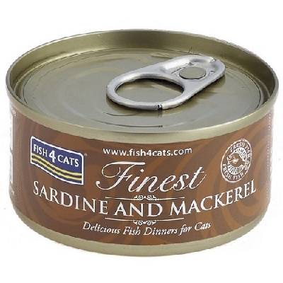 FISH4CATS Konzerva pre mačky Finest sardínka s makrelou 70g