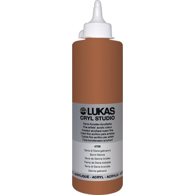 LUKAS Cryl Studio Plastic Bottle АКРИЛНА боя Burnt Sienna 500 ml 1 бр (747090500)