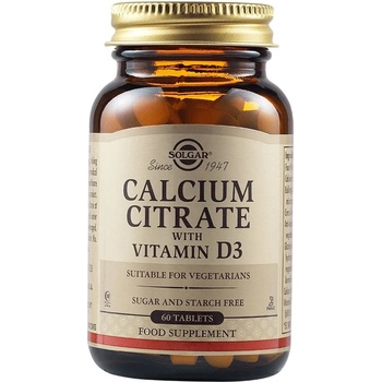 Solgar Calcium Citrate with Vitamin D3, 60 таблетки, Solgar
