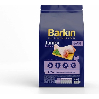 Barkin Puppy&Junior High Premium Turkey 3 kg