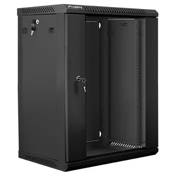 Image 1 of Lanberg Комуникационен шкаф, Lanberg rack cabinet 19" wall-mount 15U / 600x450 for self-assembly (flat pack), black (WF01-6415-10B)