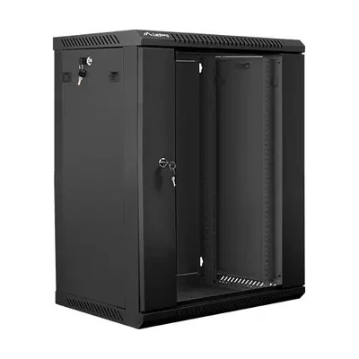 Lanberg Комуникационен шкаф, Lanberg rack cabinet 19" wall-mount 15U / 600x450 for self-assembly (flat pack), black (WF01-6415-10B)