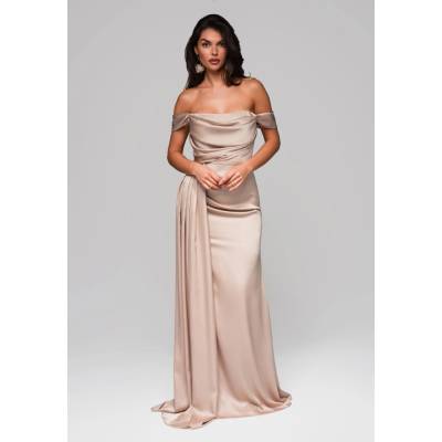 Edoti Evening dress LA-OM-DL krémová