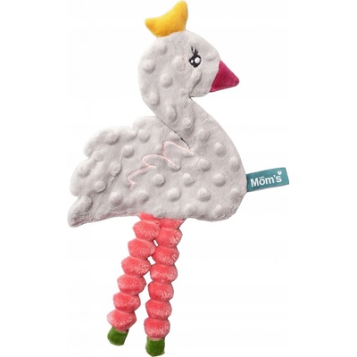 Hencz Toys roztomilý maznáčik/šustík Labuť velvet ružová
