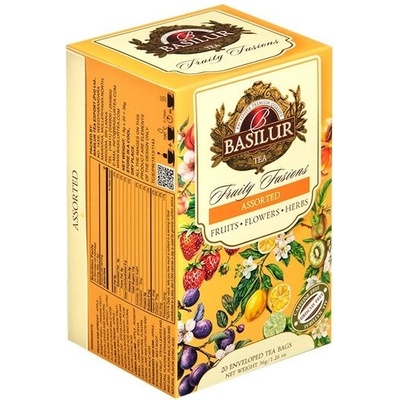 Basilur Fruity Fusions Assorted Ovocné čaje bez ibišku 20 x 1,8 g