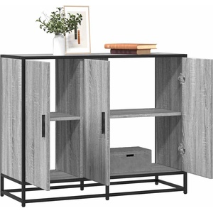 vidaXL Сайдборд, сив сонома, 94x35x76 см, инженерно дърво (849007)