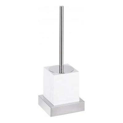 Bemeta Gamma WC štětka s konzolí na zeď chrom bílá 145513092
