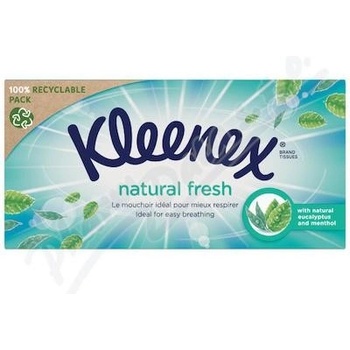 Kleenex Natural fresh papírové kapesníčky v krabičce 3-vrstvé 64 ks