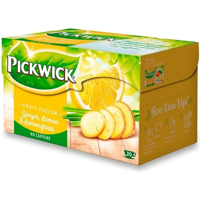 Pickwick Zázvor s citrónem citrónovou trávou ovocný čaj 20 x 2 g