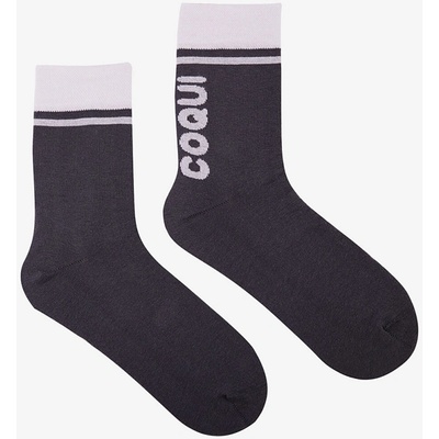 Coqui Basic Bavlněné ponožky antracitové