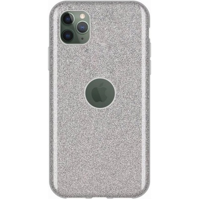 Apple Блестящ калъф за Apple iPhone 11 - Сребърен - Тип 2 KP16096