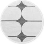 Hanse Home Черно-бял кръгъл килим за открито и закрито ø 160 cm Duet Bowen - NORTHRUGS (106244-160)