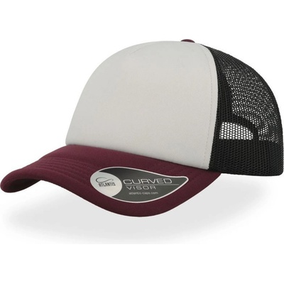 Atlantis Headwear Rapper 5 panelová síťovaná COT-332070y0199 Bílá/černá/antracitová