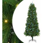 vidaXL Коледно дърво с 300 LED светодиода с поставка Зелен 240 cm ПЕ (3396356)