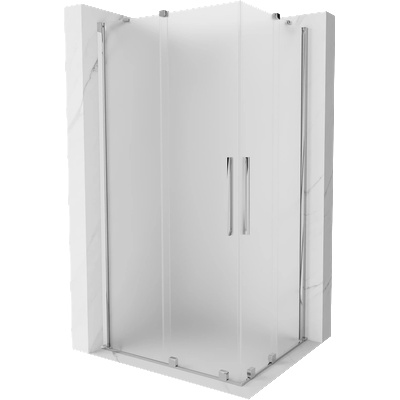 Mexen Velar Duo плъзгаща се душ кабина 90 x 80 см, матирано, хром - 871-090-080-32-01 (871-090-080-32-01)