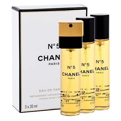 Chanel No.5 EDT plnitelný 20 ml + EDT náplň 2 x 20 ml dárková sada