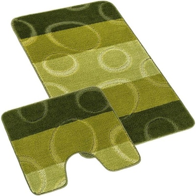 Bellatex Sada Bany Elipsa zelená 60x100 + 60x50 cm s výkrojem – Zbozi.Blesk.cz