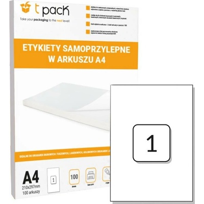 T-Pack ETA21029701 Samolepící etikety 210 x 297 mm 1 ks na A4 100 listů