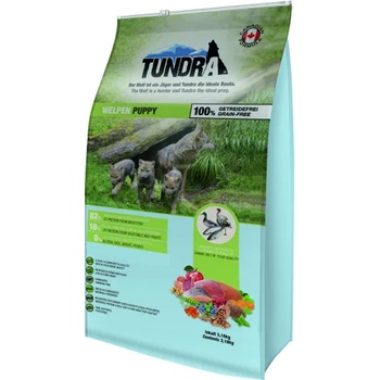 TUNDRA puppy - висококачествена храна за бременни, кърмещи и подрастващи кучета от всички породи, БЕЗ ЗЪРНО, с Патица, Пиле, Пуйка, Сьомга - 3, 18 кг, Германия - 16102