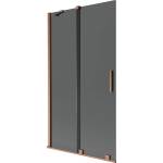 Mexen Velar двукрилен плъзгащ се душ параван 100 x 150 cm, графит, четкована мед - 896-100-000-41-65 (896-100-000-41-65)