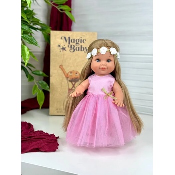 Magic baby: кукла Бети с розова рокличка и лента с цветя (MB3166)