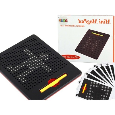 Lean Toys Magnetická tabuľa s guličkami Magnetický tablet Black