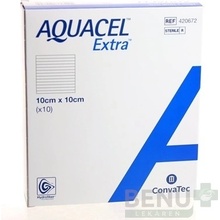 Aquacel Extra Krytie na rany 10 x 10 cm so spevneným