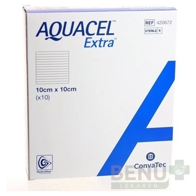 Aquacel Extra Krytie na rany 10 x 10 cm so spevneným