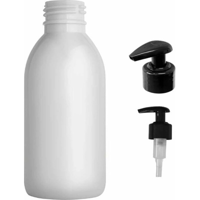 Tera plastová lahvička bílá s černou pumpičkou 150 ml
