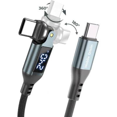 Mobile Origin MO-DRC-S- Otočný USB-C s displejem 540° 240 W 1m