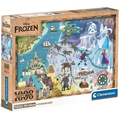 Clementoni Frozen Ledové království mapa 1000 dílků