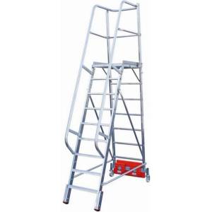 KRAUSE Сгъваема едностранна платформена стълба Krause Vario Compact, 9 стъпала, основа 820 мм (10833044) (10833044)