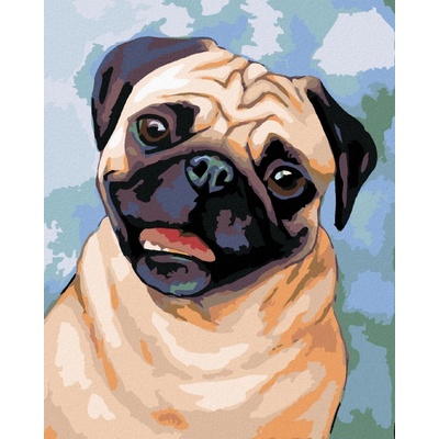 Zuty Malování podle čísel HNĚDÝ MOPS