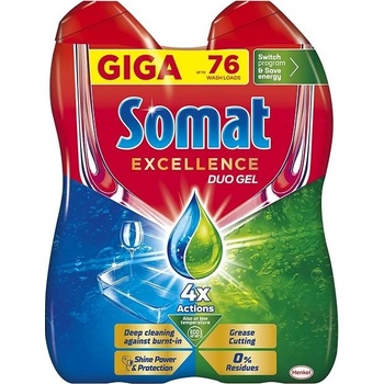 Somat Excellence Anti-Grease DUO Gél do umývačky 76 PD