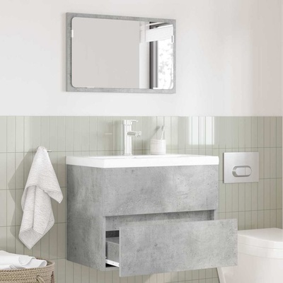 vidaXL Комплект мебели за баня Циментено сиво 60 x 38, 3 x 45 см (876035)