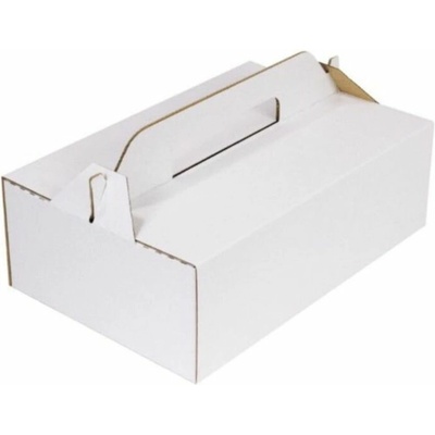 Kartonmax Krabica nosič na zákusky 27x18x9cm biela