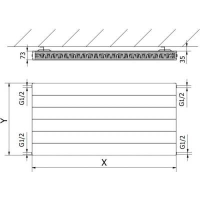 Mexen Line CL21 900 mm x 600 mm antracit