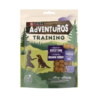 ADVENTUROS Tréningové pochúťky pre psov bohaté na zverinu 115 g